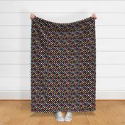 LGBTQ+ checkerboard - pride month queer plaid print retro colorful LGBTQIA+ design on black 