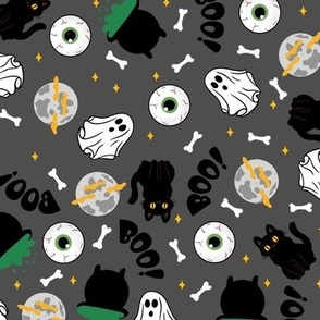 Spooky Halloween seamless pattern
