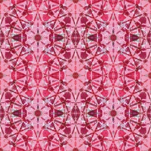 Shibori Orizomegami viva magenta on pink