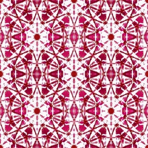 Shibori Orizomegami viva magenta on white