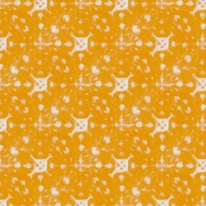 Shibori Orizomegami orange on white