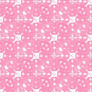Shibori Orizomegami pink on white