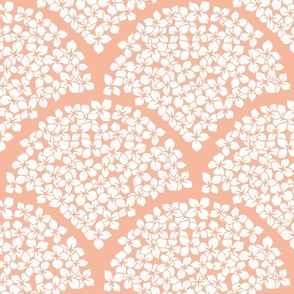 Spring Lilac Flower Scallop Pattern in Blush