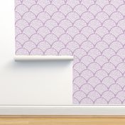 Spring Lilac Flower Scallop Pattern