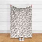 Magnolia Garden Floral - Textured Ivory and Taupe Large