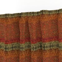 Antique Tapestry Reds with Taupe and Green