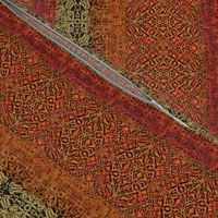 Antique Tapestry Reds with Taupe and Green