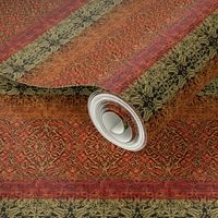 Antique Tapestry Reds with Taupe and Green