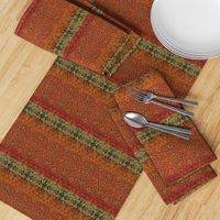 Antique Tapestry Reds with Taupe and Green