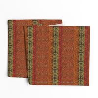 Antique Tapestry Reds with Taupe and Green