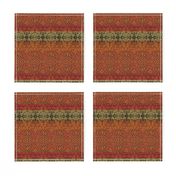 Antique Tapestry Reds with Taupe and Green