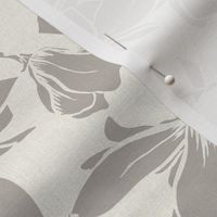 Magnolia Garden Floral - Textured Ivory and Taupe Regular
