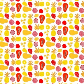Tropical Fruit Salad Yellow and Orange Small