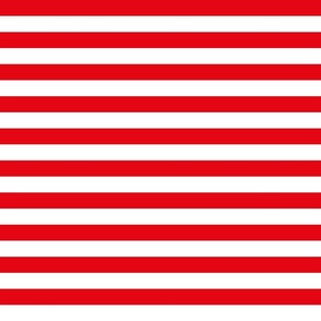 1'' Stripes Red and White - horizontal - American flag