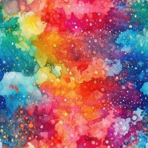 Watercolour Rainbow Abstract 