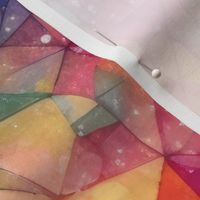 Watercolour rainbow geometric 