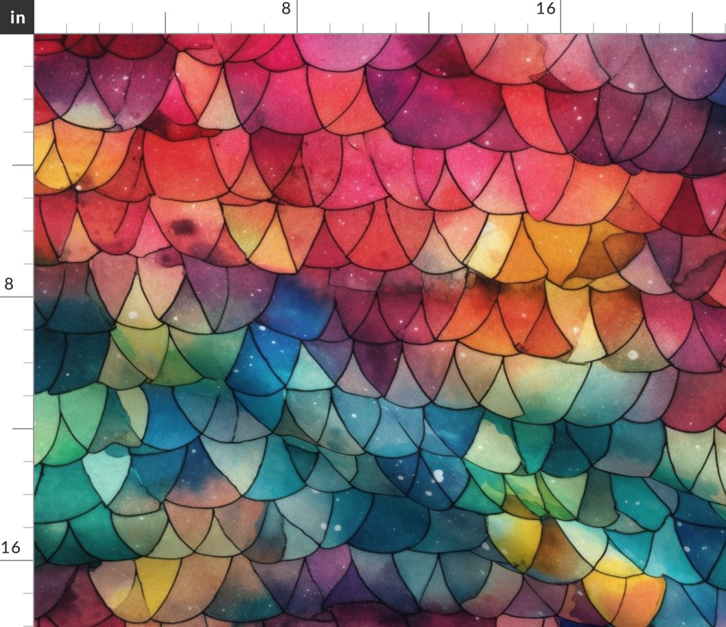 Watercolour Rainbow Pattern 