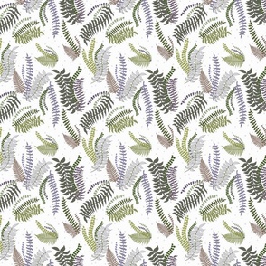 Fern Forest Lavender Tropical Small Scale Wallpaper Home Décor Apparel