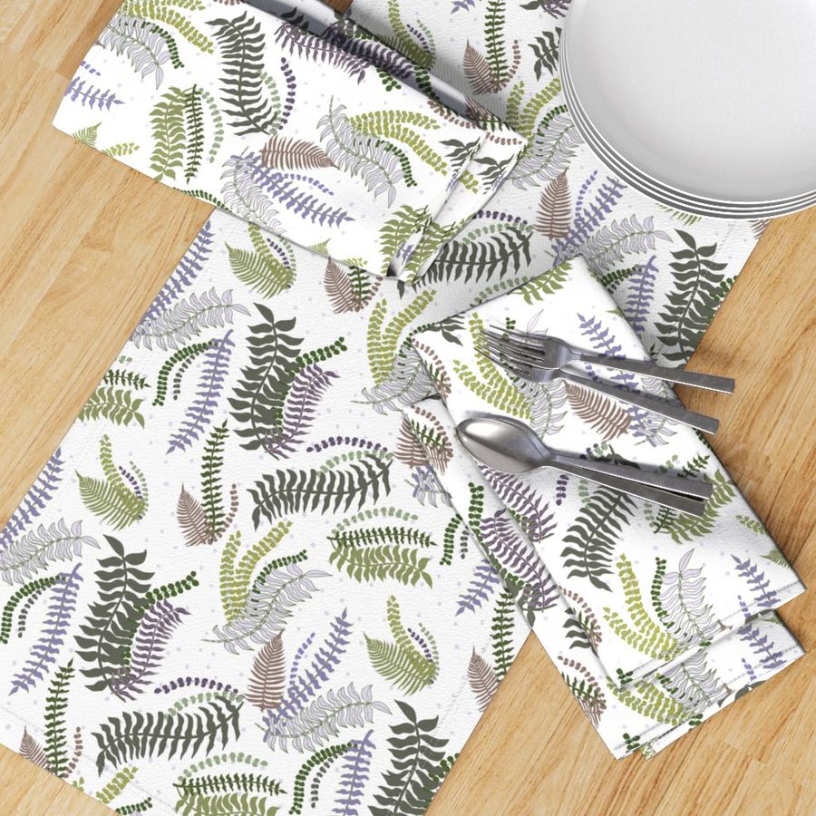 Fern Forest Lavender Tropical Medium Scale Wallpaper Home Décor