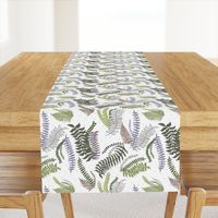 Fern Forest Lavender Tropical Medium Scale Wallpaper Home Décor