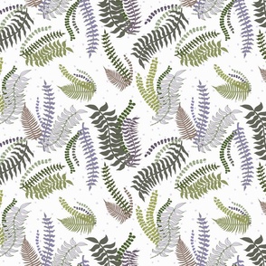 Fern Forest Lavender Tropical Medium Scale Wallpaper Home Décor