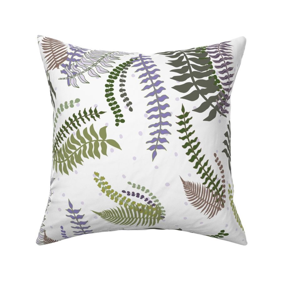 Fern Forest Lavender Tropical Large Scale Wallpaper Home Decor