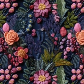 3d Embroidered Botanics
