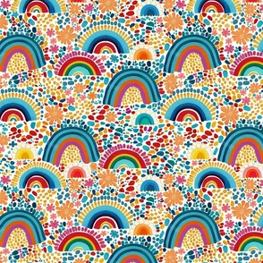 Hippie at Heart - Rainbow terrazzo white M