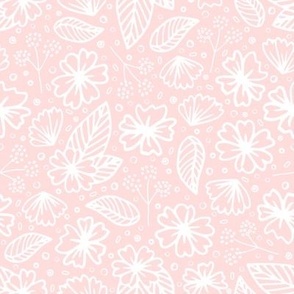 Botanical White on Pink