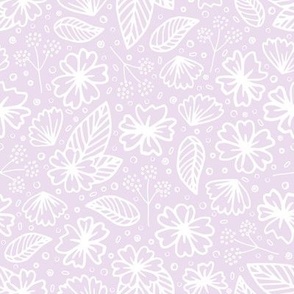 Botanical White on Lavender