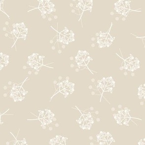 Berry Blossom Toss: Bone & Cream Botanical, Sand Floral Toss