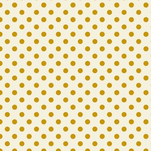 Vintage Warm Yellow Gold Polka Dot on Cream 