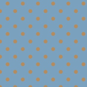 Pretty Blue Rust Polka Dot