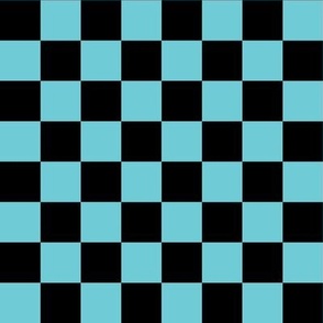 1 Inch Check Black Blue