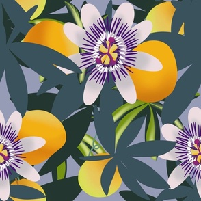 Tropical passion fruit - large scale