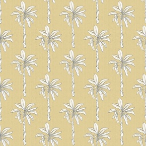 vintage palm trees on grayish yellow | small