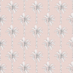 vintage palm trees on textured melon pink | small