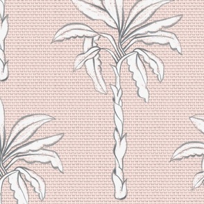 vintage palm trees on grayish pink | large