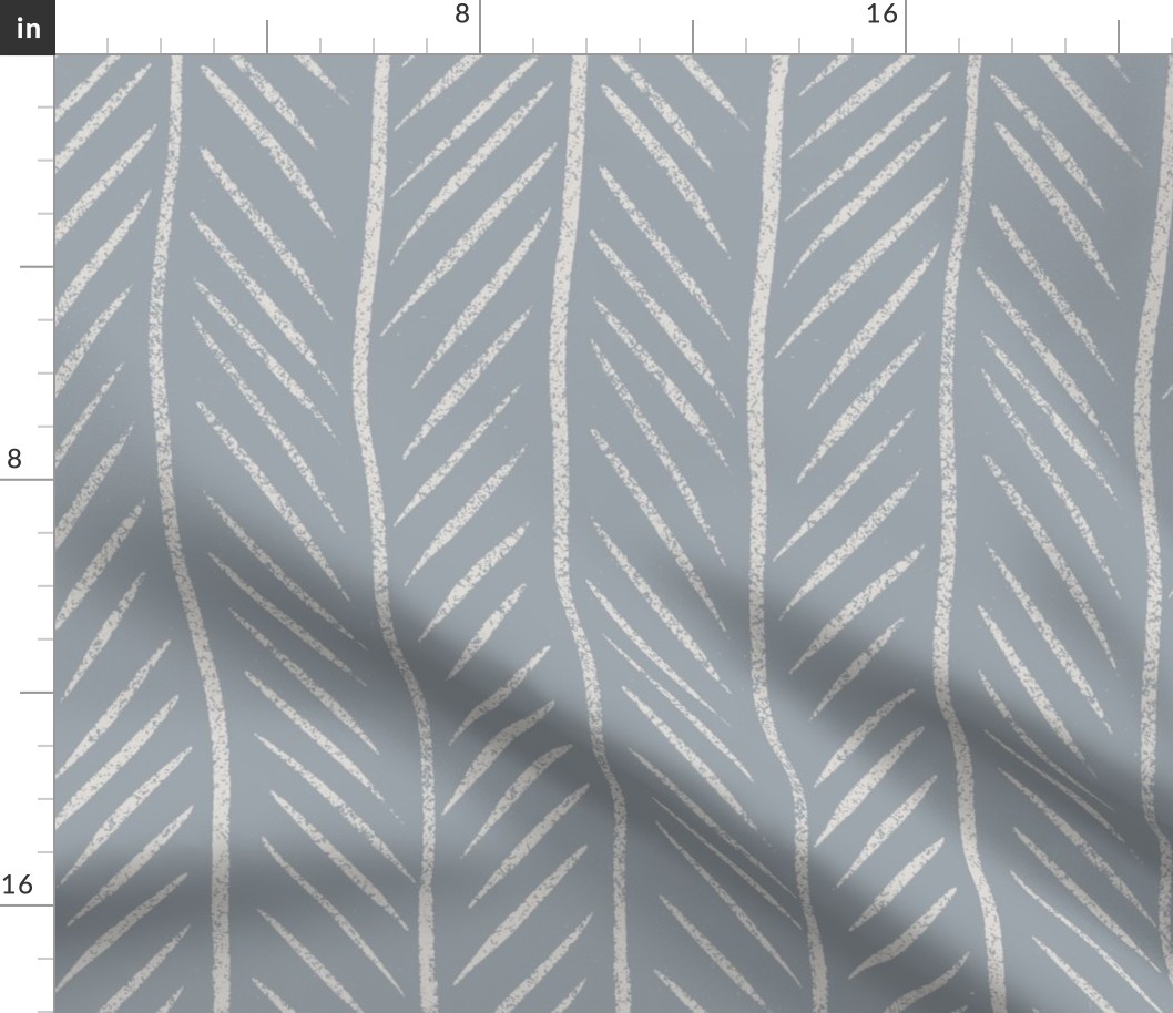 Pine needle  Stripe - large - gray