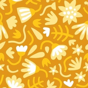 Graphic Garden Flowers Yellow