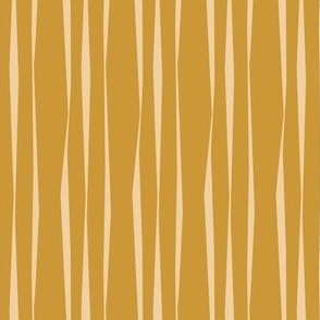 Mustard & Sand Yellow Wobbly Stripes