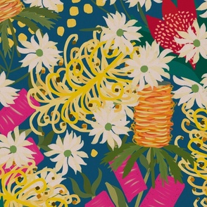 Spring Symphony - Australian Wild Flowers - Jumbo 48' Multi Coloured Floral