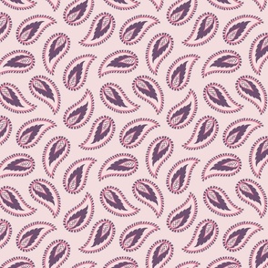 Paisley Foulard Pattern on Pink