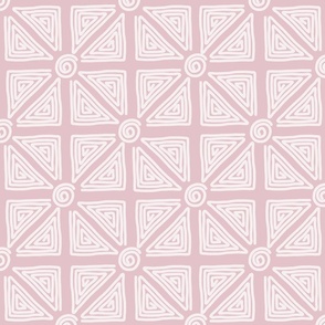 Swirl Circles and Triangles // Pink