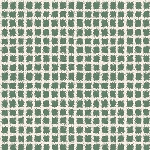 dark green and pale pink gingham plaid check pattern