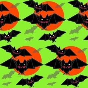 Halloween Bats and Cats