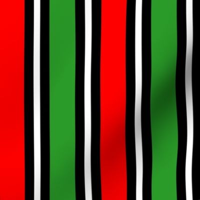 Neo Christmas 1 Inch Stripe No. 1 Red Green Black