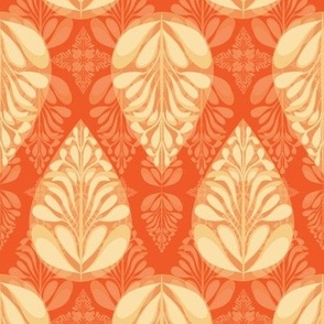 (M) Dew drops geometric abstract-Orange