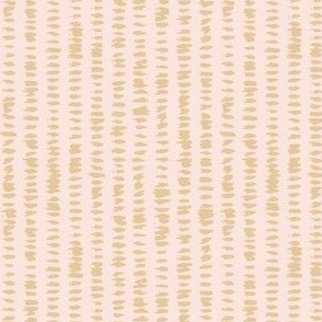 mini // Brushstrokes Vertical Stripes in Honey Yellow on Blush Pink // 4”