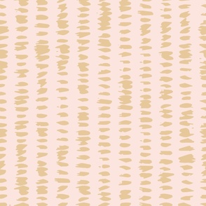 jumbo // Brushstrokes Vertical Stripes in Honey Yellow on Blush Pink // 24”
